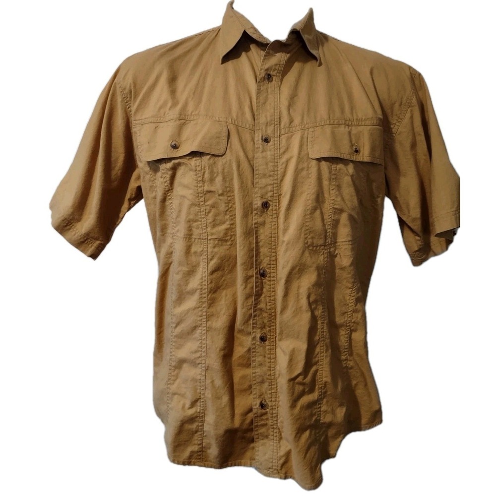 Bugle Boy Company Shirt‎ Mens Size Large Button Down  Short Sleeve Front Pockets